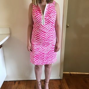 Lilly Pulitzer Neon Pink Ikat Print Dress